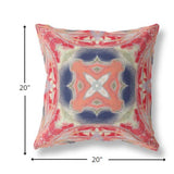 18? Red Cream Geo Tribal Suede Throw Pillow