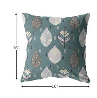 16? Pine Green Leaves Indoor Outdoor Throw Pillow