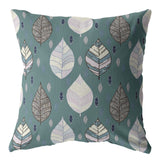 26? Pine Green Leaves Indoor Outdoor Throw Pillow