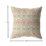 16â Yellow Lavender Geofloral Indoor Outdoor Throw Pillow