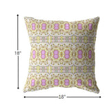 18â Yellow Lavender Geofloral Indoor Outdoor Throw Pillow