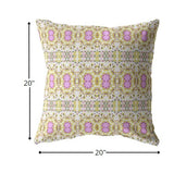 20â Yellow Lavender Geofloral Indoor Outdoor Throw Pillow