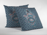 20â Slate Blue Hamsa Indoor Outdoor Throw Pillow