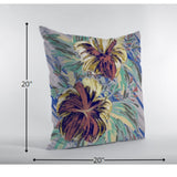 20â Terracotta Hibiscus Indoor Outdoor Throw Pillow