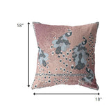 18? Dusty Pink Boho Bird Indoor Outdoor Throw Pillow