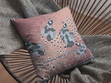 18? Dusty Pink Boho Bird Indoor Outdoor Throw Pillow