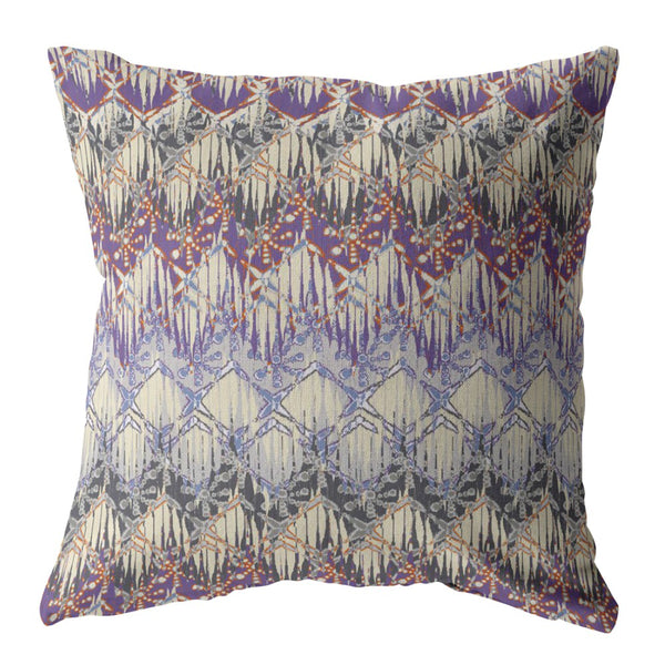 28â Magenta Cream Hatch Indoor Outdoor Throw Pillow