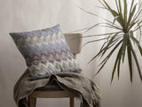 28â Blue Gray Hatch Indoor Outdoor Throw Pillow