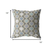 18â Gray Ogee Indoor Outdoor Throw Pillow