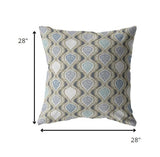 28â Gray Ogee Indoor Outdoor Throw Pillow