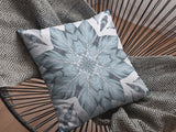 16" Blue Floral Forest Indoor Outdoor Throw Pillow