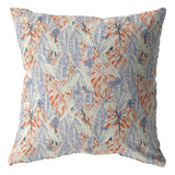 16" Orange Lavender Tropics Indoor Outdoor Throw Pillow