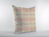 18â Yellow Lavender Geofloral Indoor Outdoor Zippered Throw Pillow