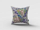 26? Lilac Green Hibiscus Indoor Outdoor Zippered Throw Pillow