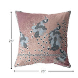 18? Dusty Pink Boho Bird Indoor Outdoor Zippered Throw Pillow