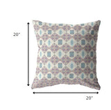 20" Pink Lattice Decorative Suede Throw Pillow