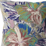16? Lilac Green Hibiscus Suede Decorative Throw Pillow