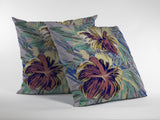 16â Terracotta Hibiscus Suede Decorative Throw Pillow