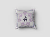 16? Gray Purple Horse Suede Throw Pillow