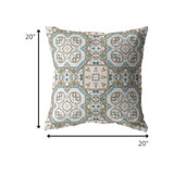20? Blue Orange Mandala Suede Throw Pillow