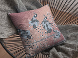 18? Dusty Pink Boho Bird Suede Throw Pillow