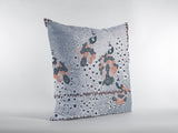 18? Gray Black Boho Bird Suede Throw Pillow