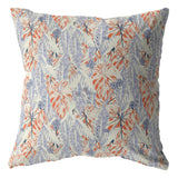 16" Orange Lavender Tropics Suede Throw Pillow