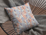 16" Orange Lavender Tropics Suede Throw Pillow