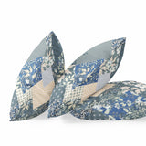 16" Gray Cream Floral Zippered Suede Throw Pillow