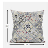 20? Cream Gray Patch Suede Zippered Throw Pillow