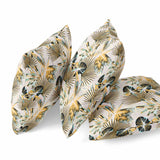 18? Yellow Black Tropical Zippered Suede Throw Pillow