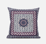 20? Pink Gray Holy Floral Zippered Suede Throw Pillow
