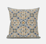 20? Gray Orange Paisley Zippered Suede Throw Pillow