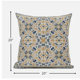 20? Gray Orange Paisley Zippered Suede Throw Pillow