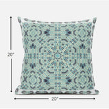 20? Aqua Geostar Zippered Suede Throw Pillow
