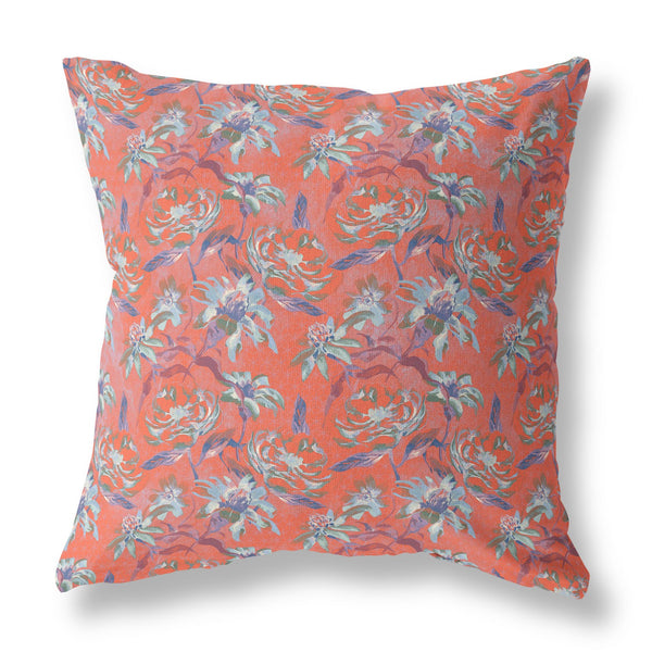 18? Orange Roses Indoor Outdoor Throw Pillow