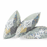 28" Gray Cream Boho Floral Indoor Outdoor Throw Pillow