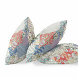 28" Red White Boho Floral Indoor Outdoor Throw Pillow