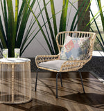 28" Red White Boho Floral Indoor Outdoor Throw Pillow