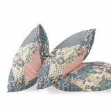 20" Green Peach Boho Floral Indoor Outdoor Throw Pillow