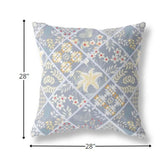 28? Gray Yellow Patch Indoor Outdoor Throw Pillow