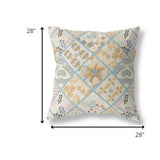 28? Gold Cream Patch Indoor Outdoor Throw Pillow