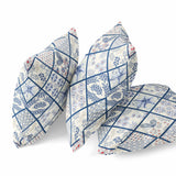 20? White Navy Patch Indoor Outdoor Throw Pillow