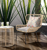 20? Cream Red Patch Indoor Outdoor Throw Pillow