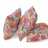 16? Crimson Yellow Tropical Indoor Outdoor Throw Pillow