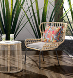 16? Crimson Yellow Tropical Indoor Outdoor Throw Pillow