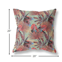 18? Red Yellow Tropical Indoor Outdoor Throw Pillow