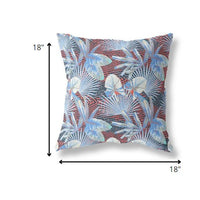 18? Blue Red Tropical Indoor Outdoor Throw Pillow
