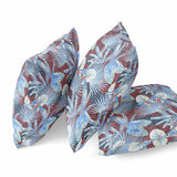 18? Blue Red Tropical Indoor Outdoor Throw Pillow