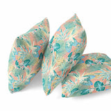 16? Blue Peach Tropical Indoor Outdoor Throw Pillow